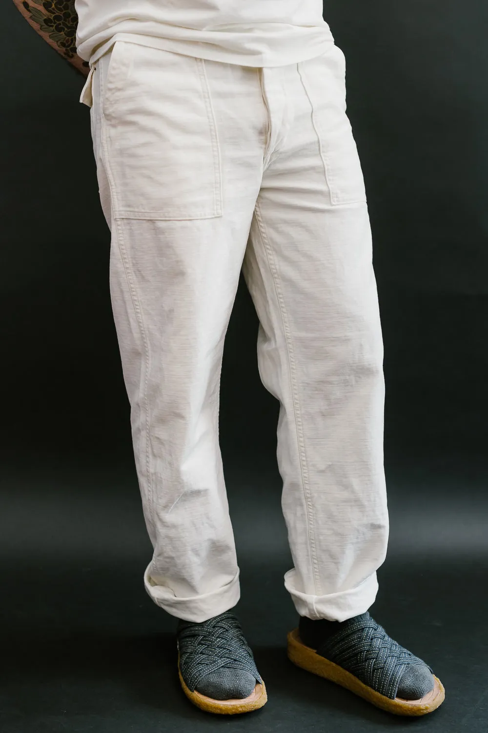 01-5002-66 - Fatigue Pants Reverse Sateen - Standard Fit - Ecru