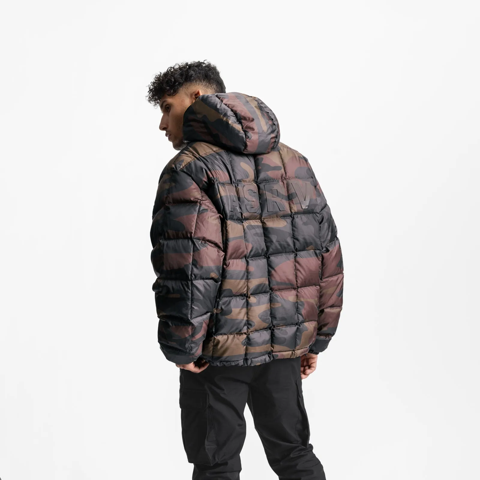 0551. Weather-Ready Down Puffer Jacket - Rust Camo