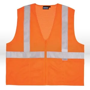 14635 ERB Safety Vest,Reflective,ANSI Class 2,X,L,Orange