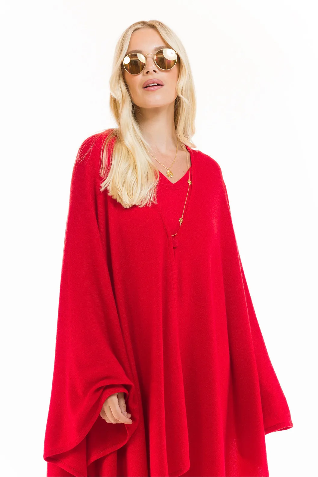 2 PLY AVALON CASHMERE CAPE RED