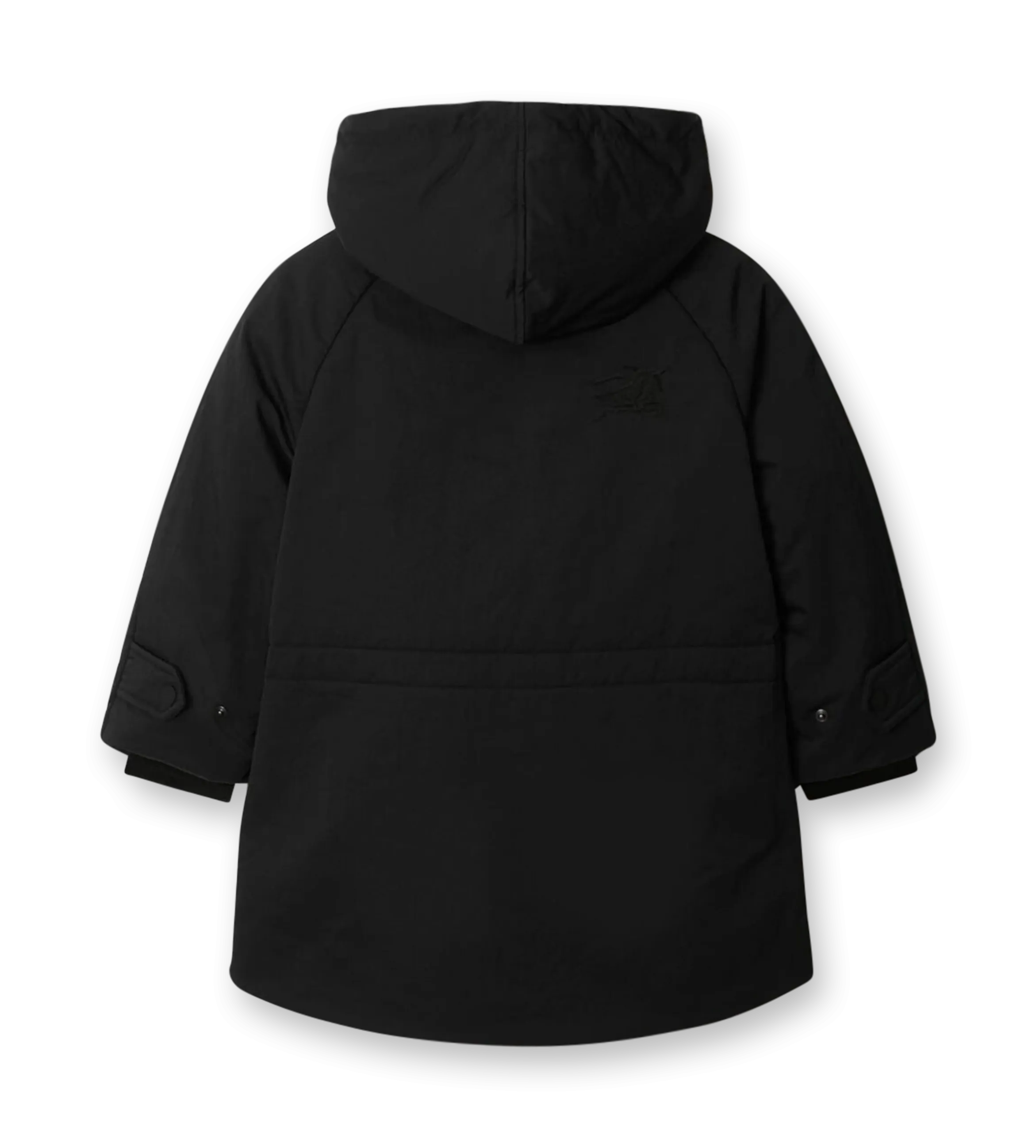 3-in-1 Hooded Twill Coat Black