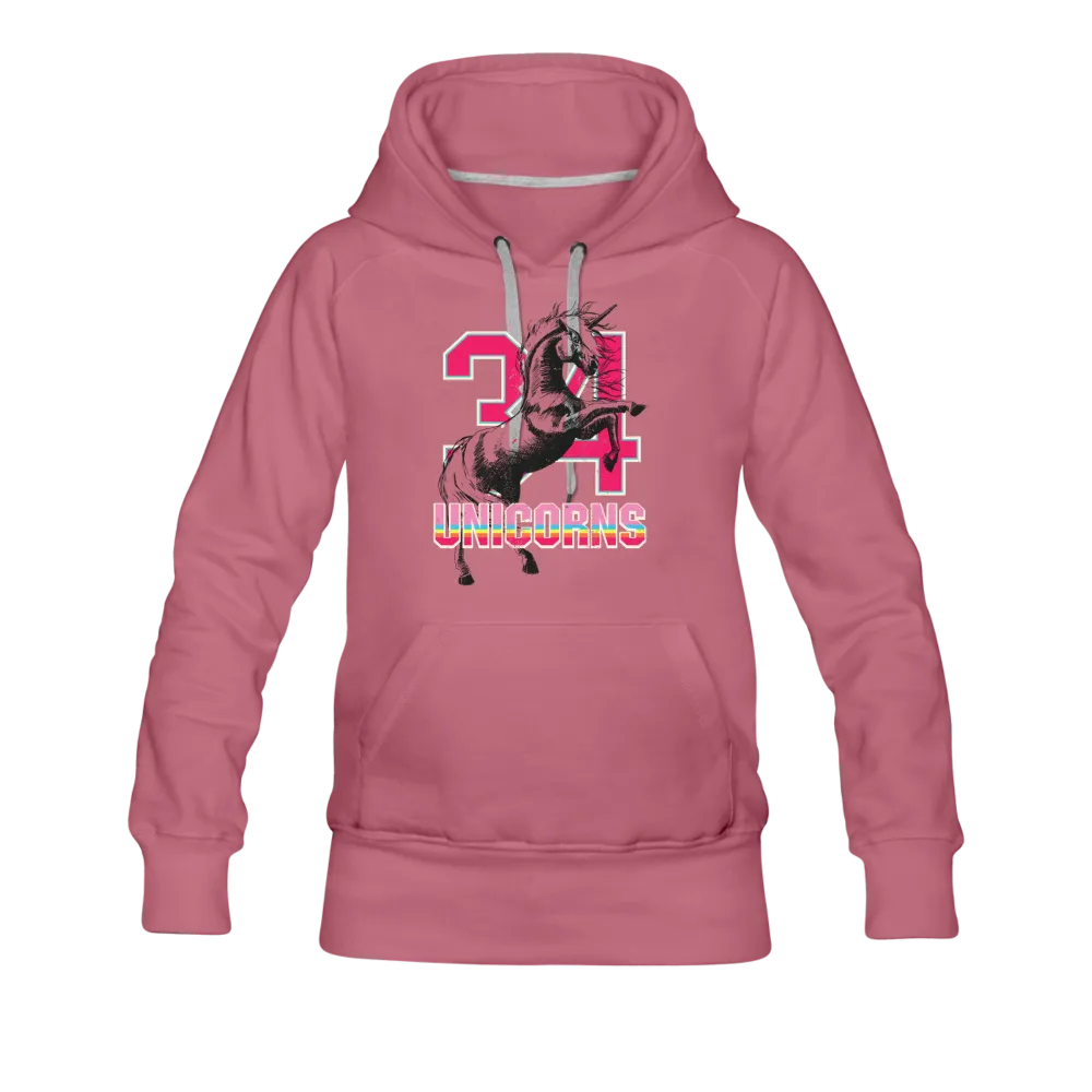 34 Unicorns Women’s Premium Hoodie