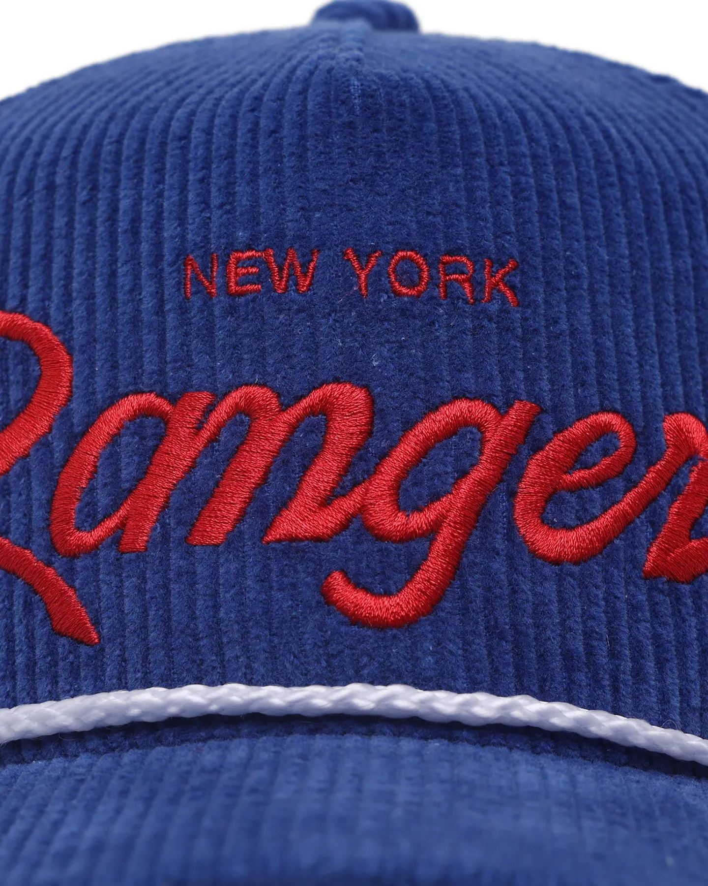 47 Brand New York Rangers Corduroy Crossrope '47 Hitch Snapback Royal