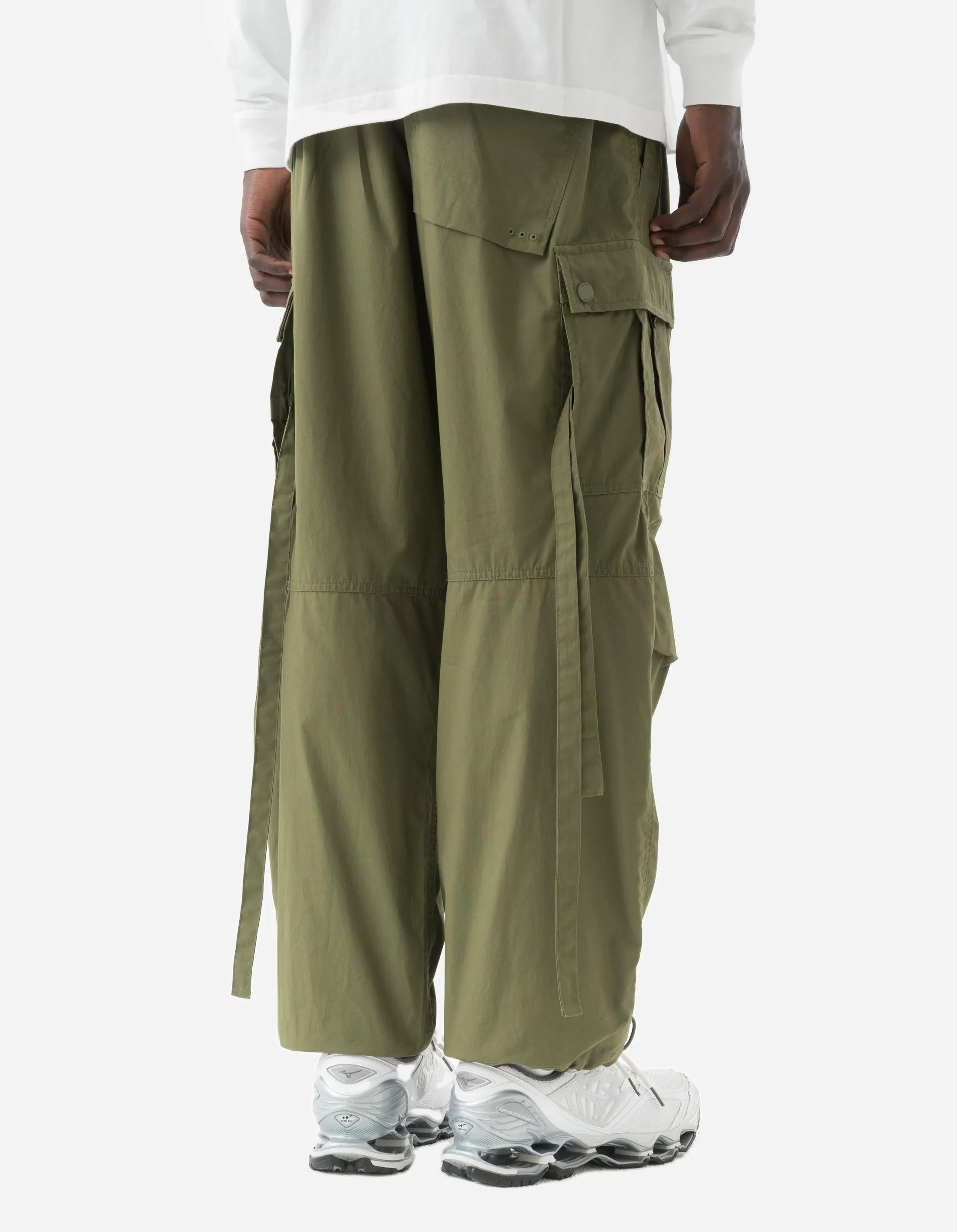 5307 Asym Cargo Track Pants Olive OG-107F