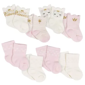 8-Pack Baby Girls' Mary Jane Wiggle-Proof® Jersey Crew Socks