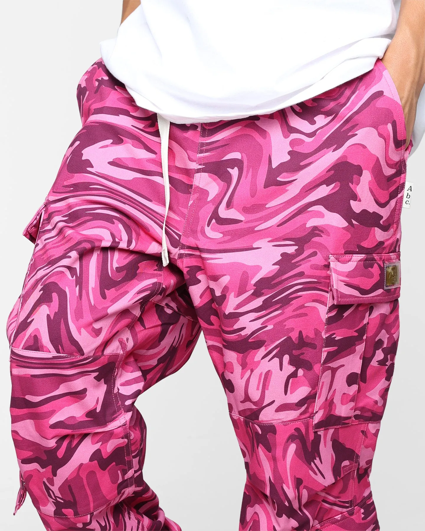 Advisory Board Crystals Abc. 123. Warped Camo Pants Rubellite Pink