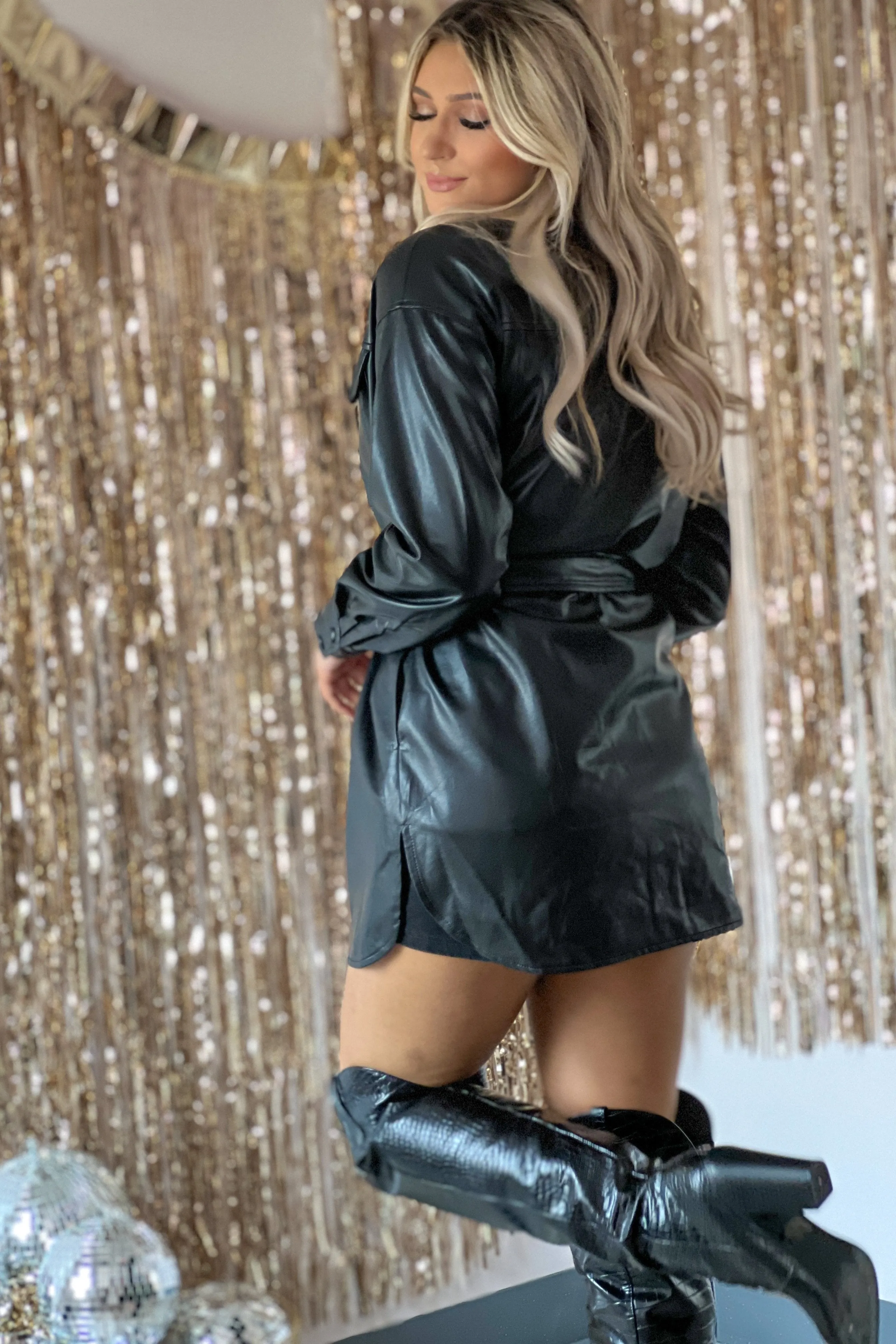 Ally Vegan Leather Shacket