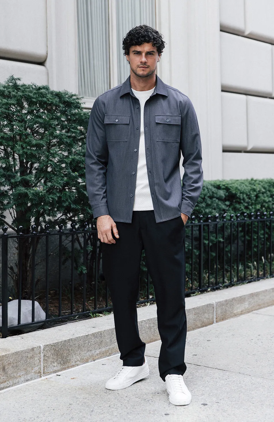 Arlington Slim Overshirt in Slate