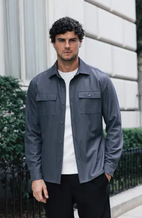 Arlington Slim Overshirt in Slate