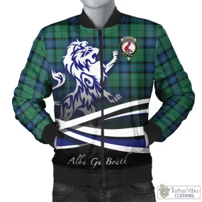 Armstrong Ancient Tartan Bomber Jacket with Alba Gu Brath Regal Lion Emblem