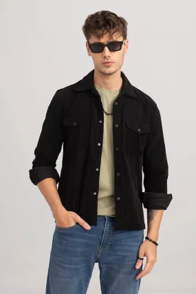 Artic Onyx Black Corduroy Overshirt