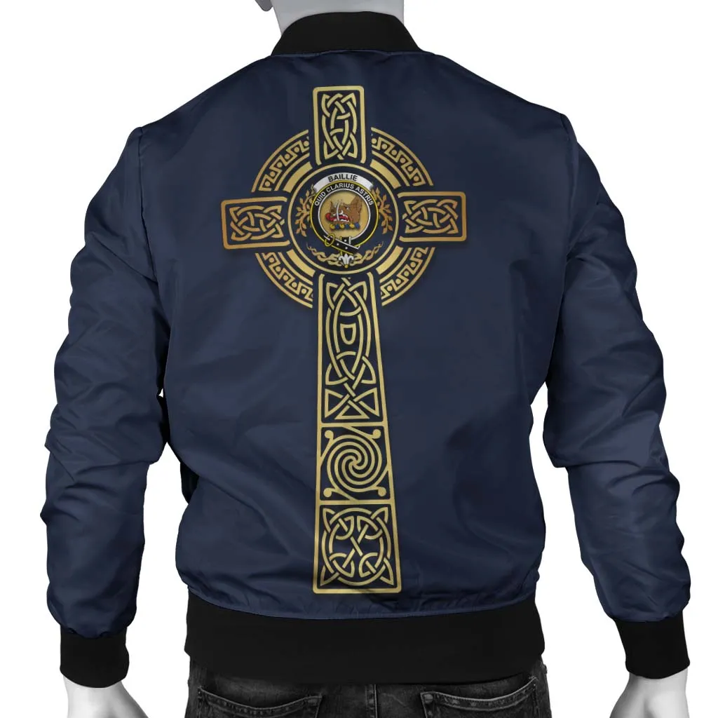 Baillie (Bailey) Clan Bomber Jacket with Golden Celtic Tree Of Life