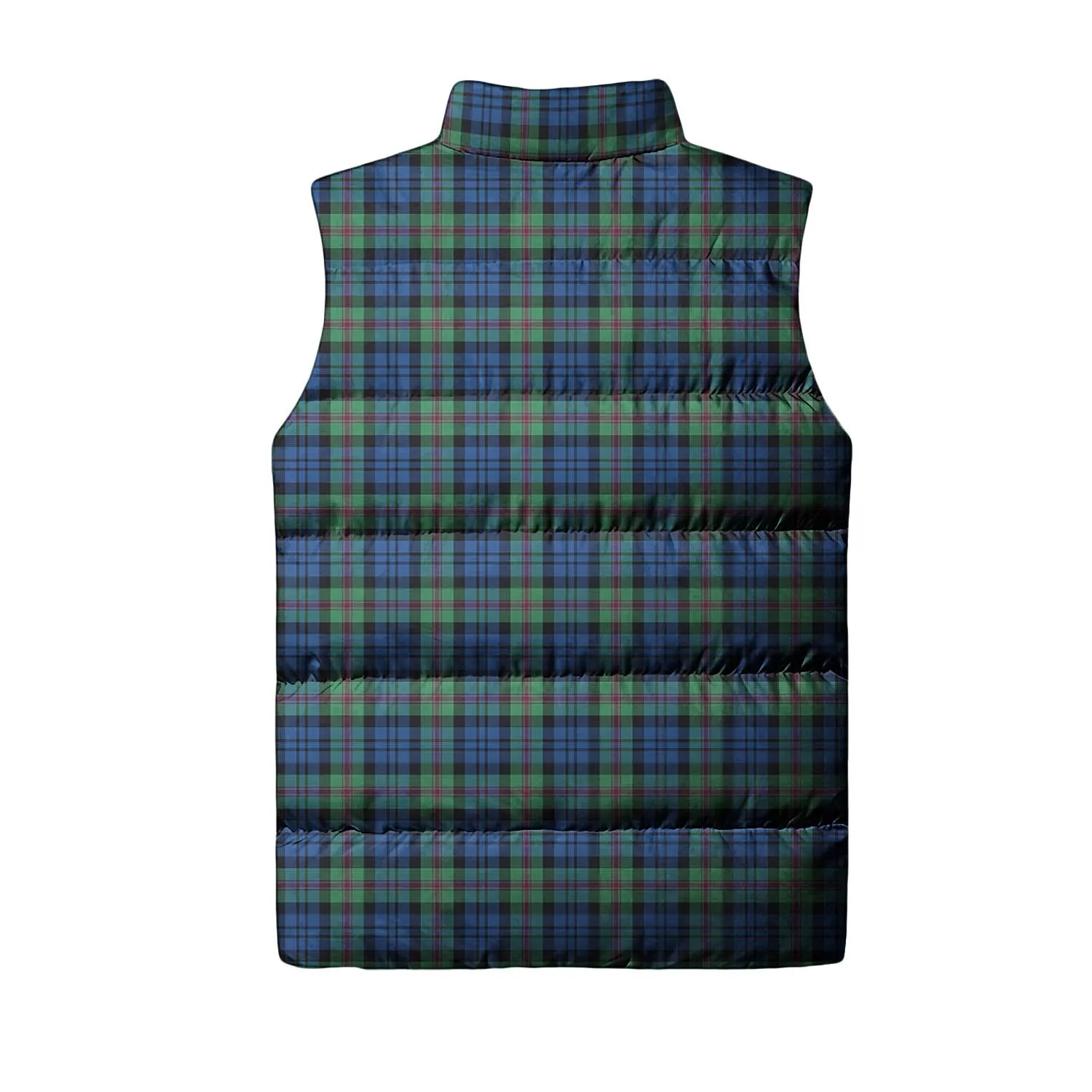 Baird Ancient Tartan Sleeveless Puffer Jacket with Family Crest