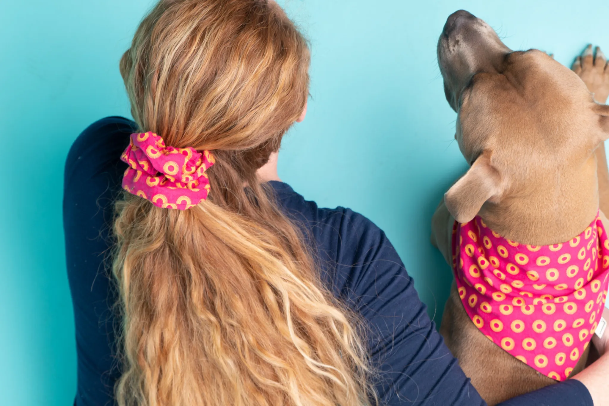 Bandana & Scrunchie Set in Pink