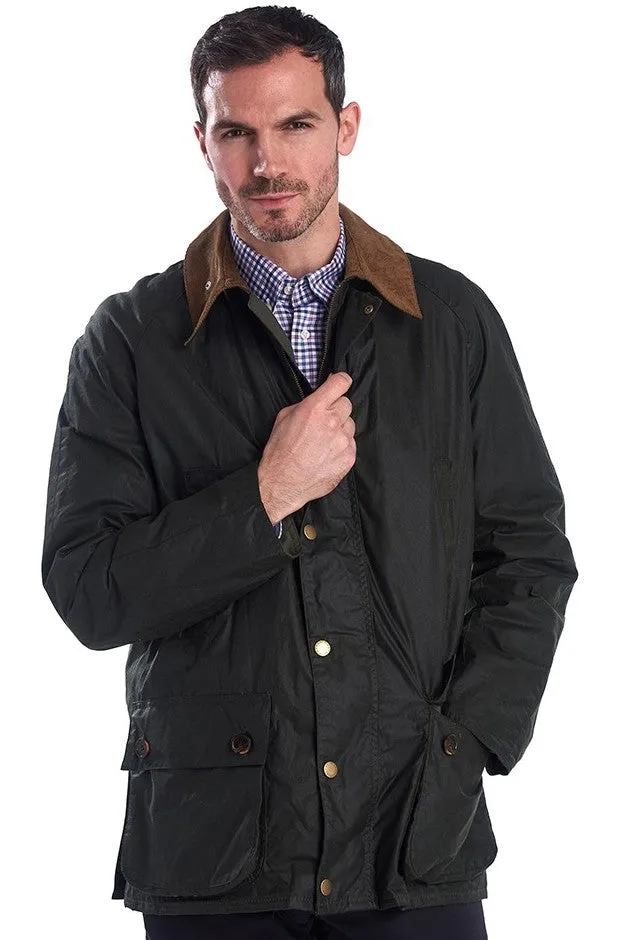 Barbour Hopsack-Mens Wax Jacket-Lightweight-Forest Green-MWX1633GN52