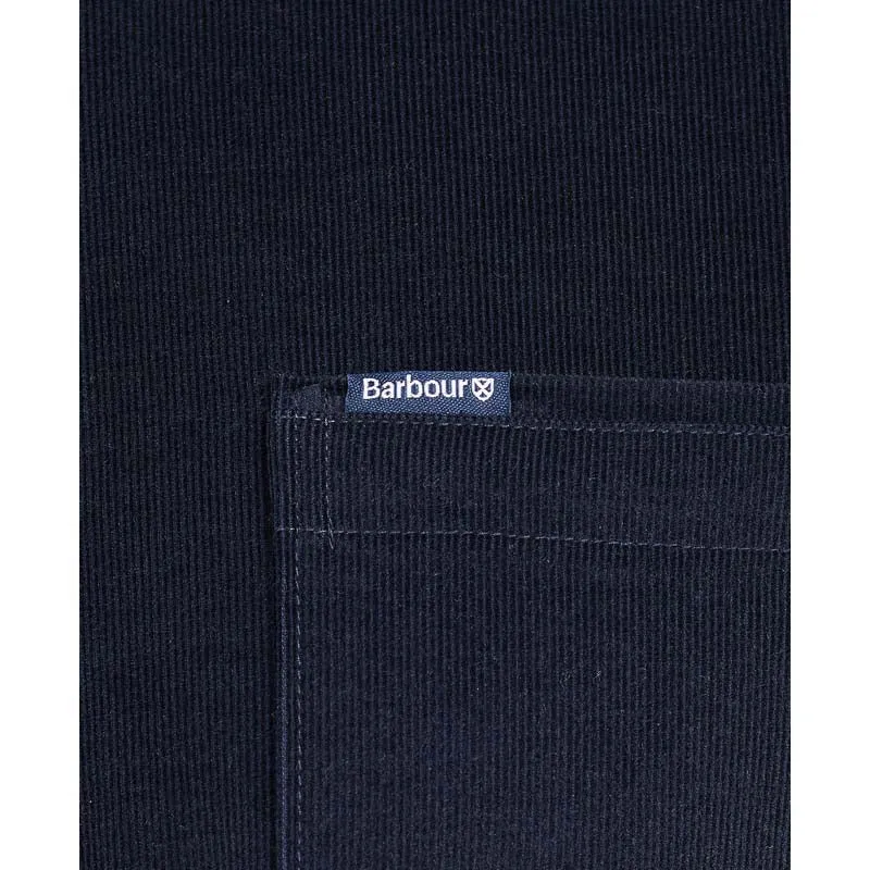 Barbour Ramsey Corduroy Mens Tailored Shirt - Navy