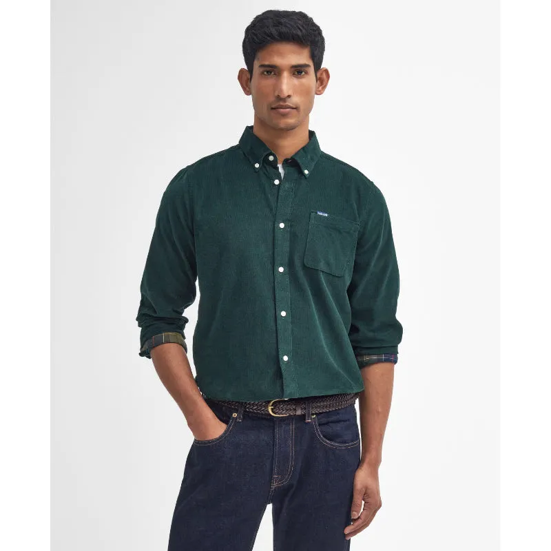 Barbour Ramsey Corduroy Mens Tailored Shirt - Seaweed