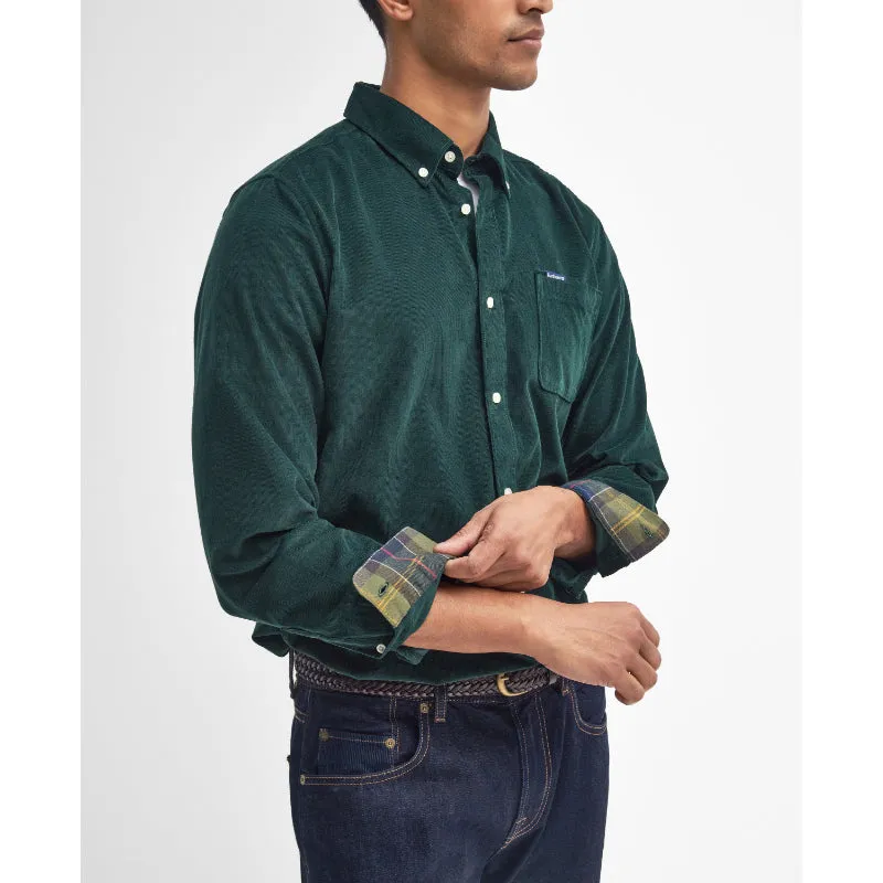 Barbour Ramsey Corduroy Mens Tailored Shirt - Seaweed