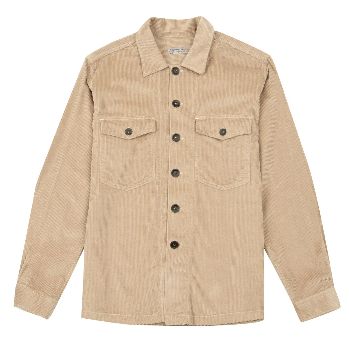 Beige Cotton Corduroy Overshirt