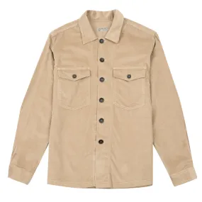 Beige Cotton Corduroy Overshirt