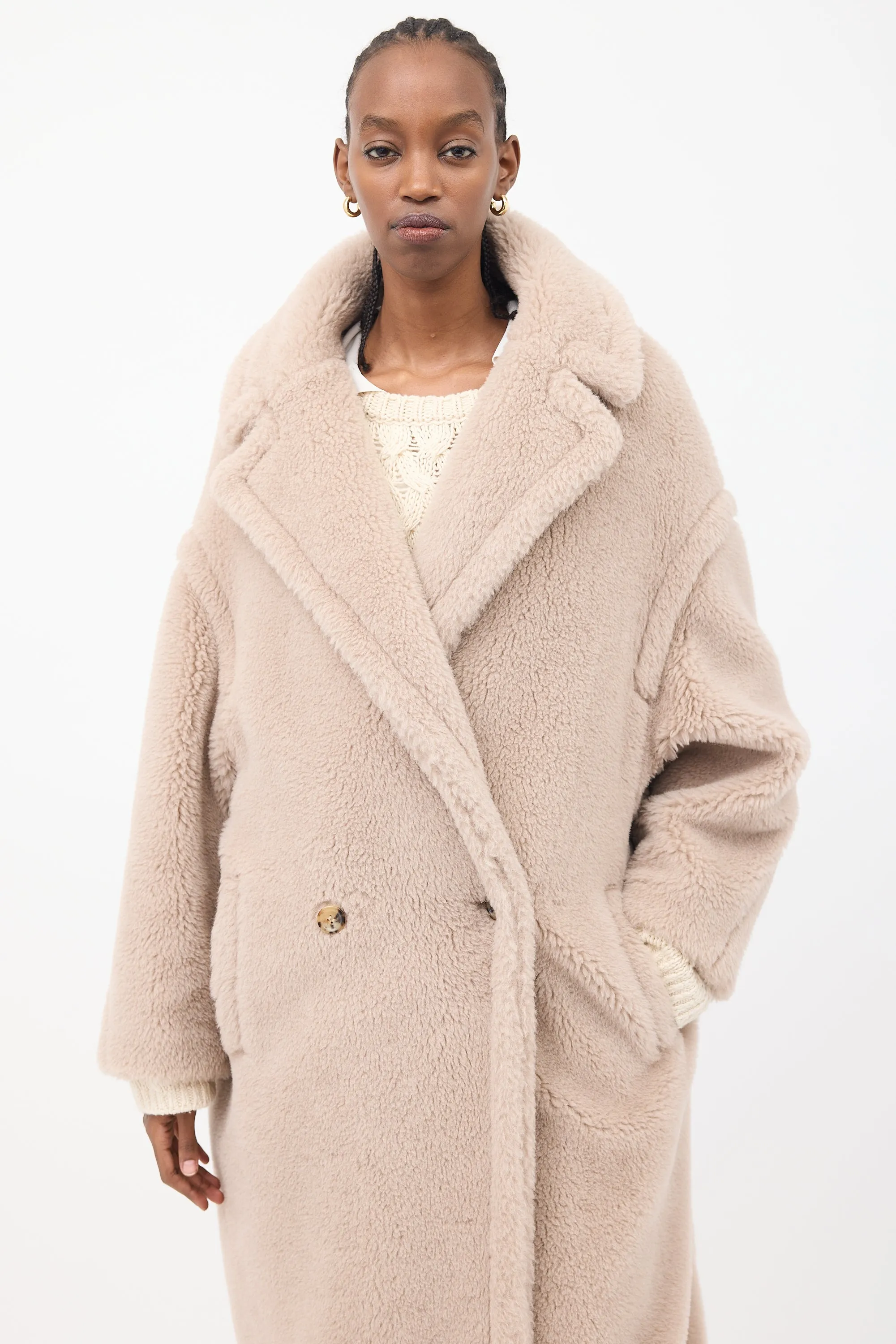 Beige Wool Teddy Coat