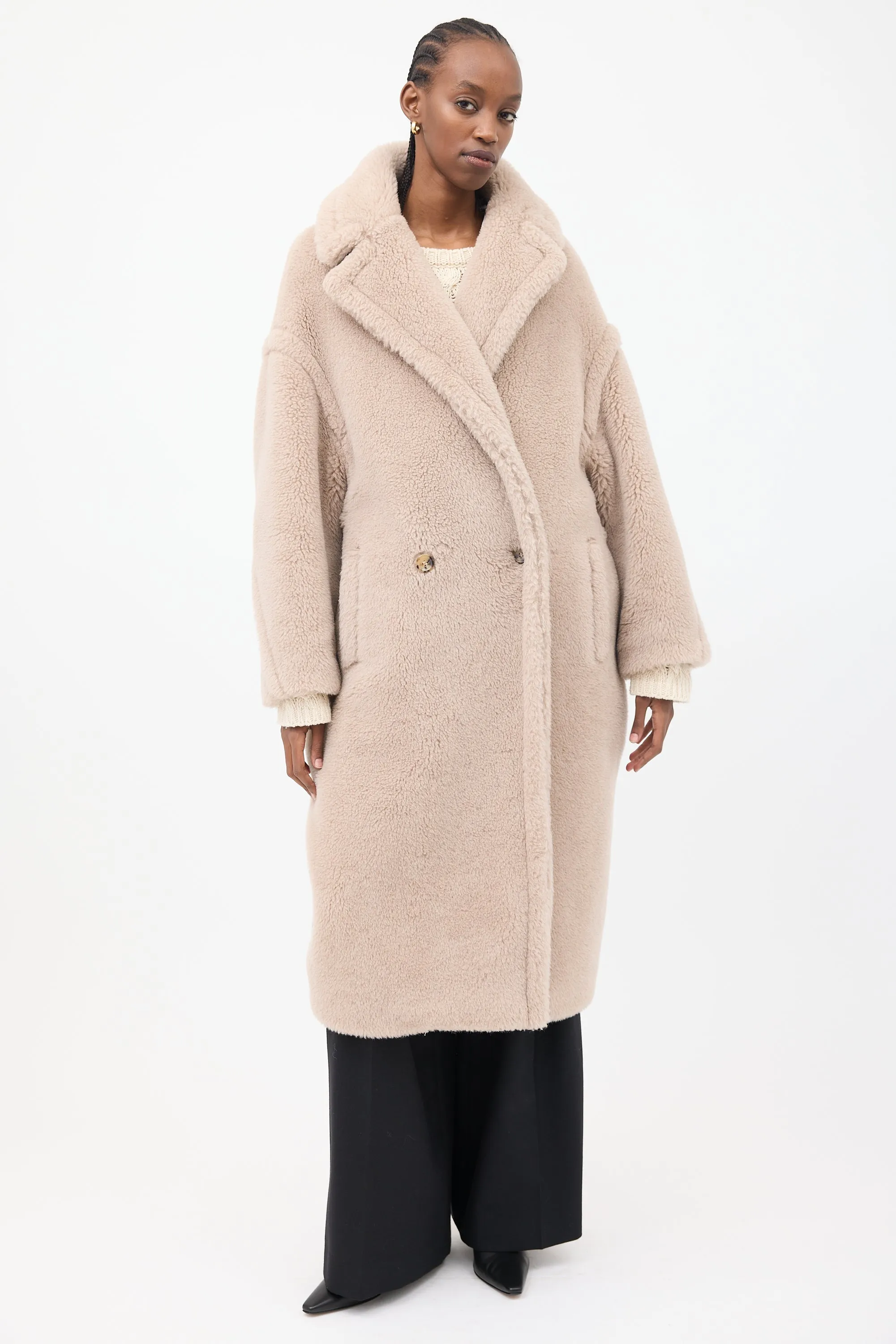 Beige Wool Teddy Coat