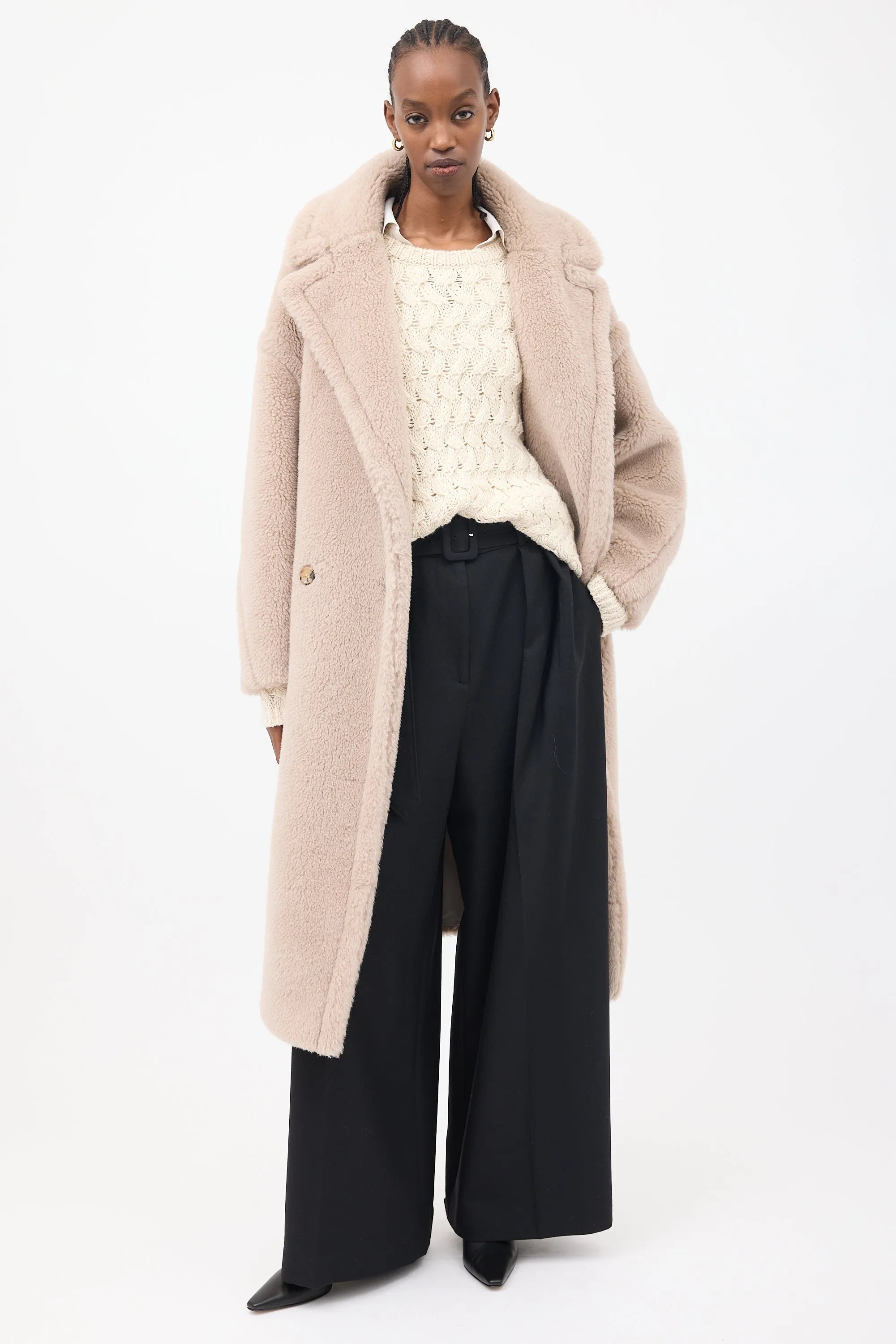 Beige Wool Teddy Coat