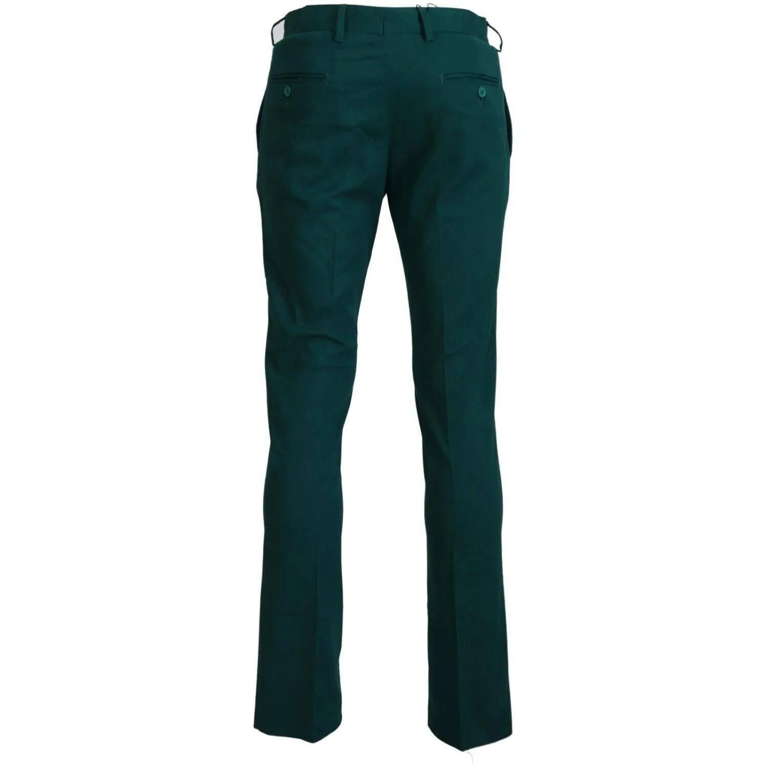 BENCIVENGA Elegantly Tailored Green Pure Cotton Pants