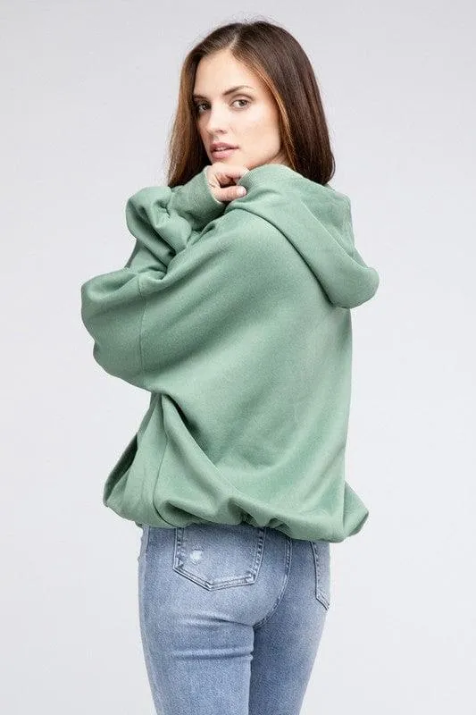 BiBi Stitch Detailed Elastic Hem Hoodie