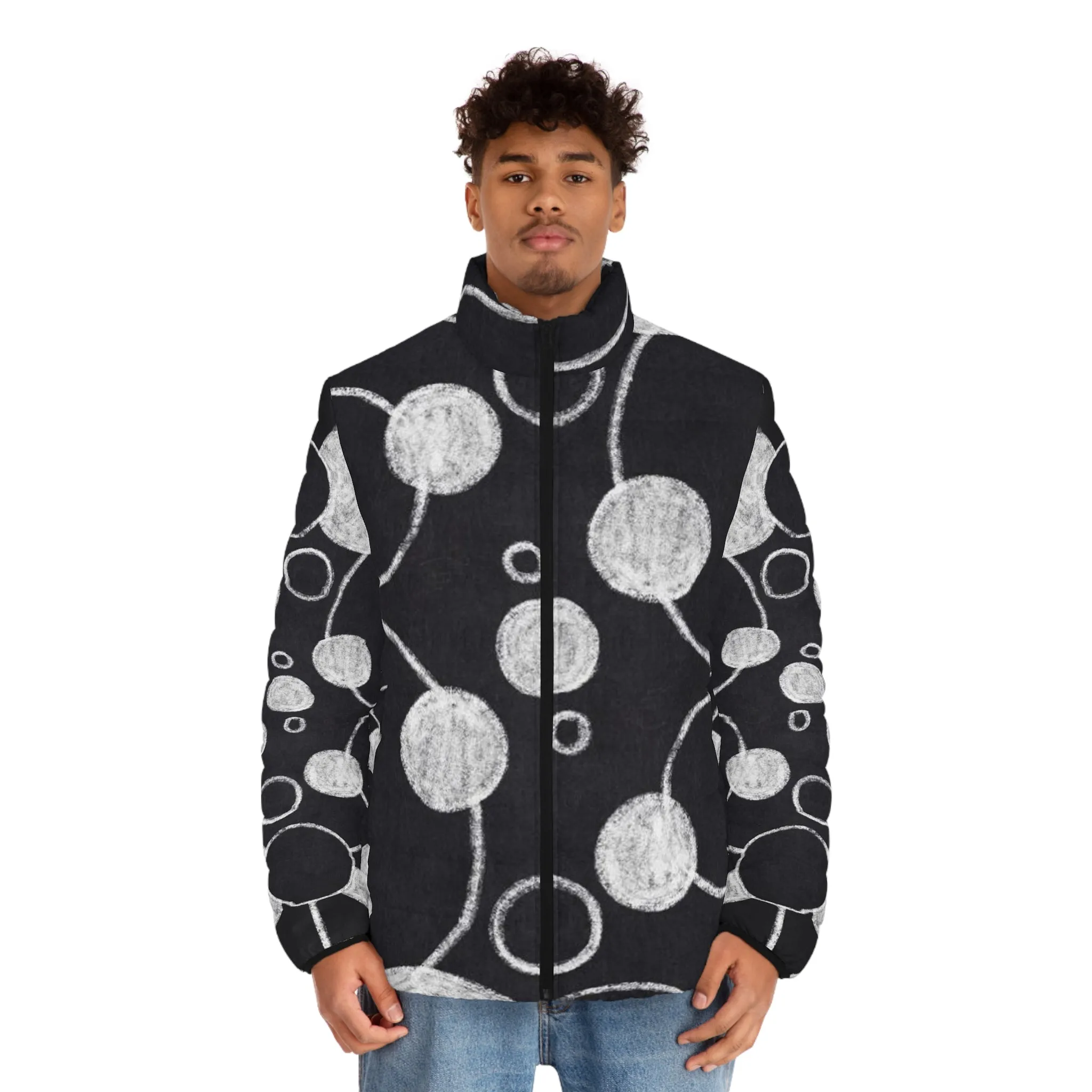 Black Dots - Men's Puffer Jacket