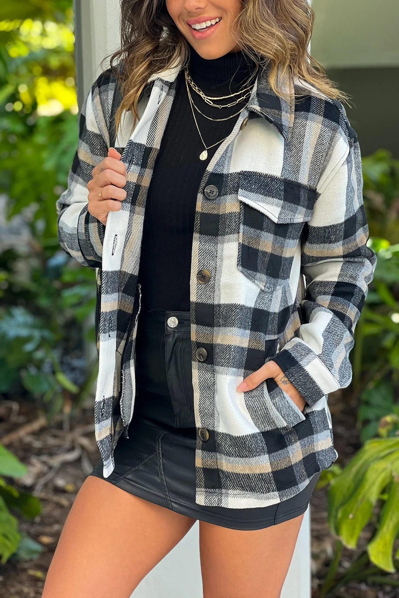 Black Plaid Shacket