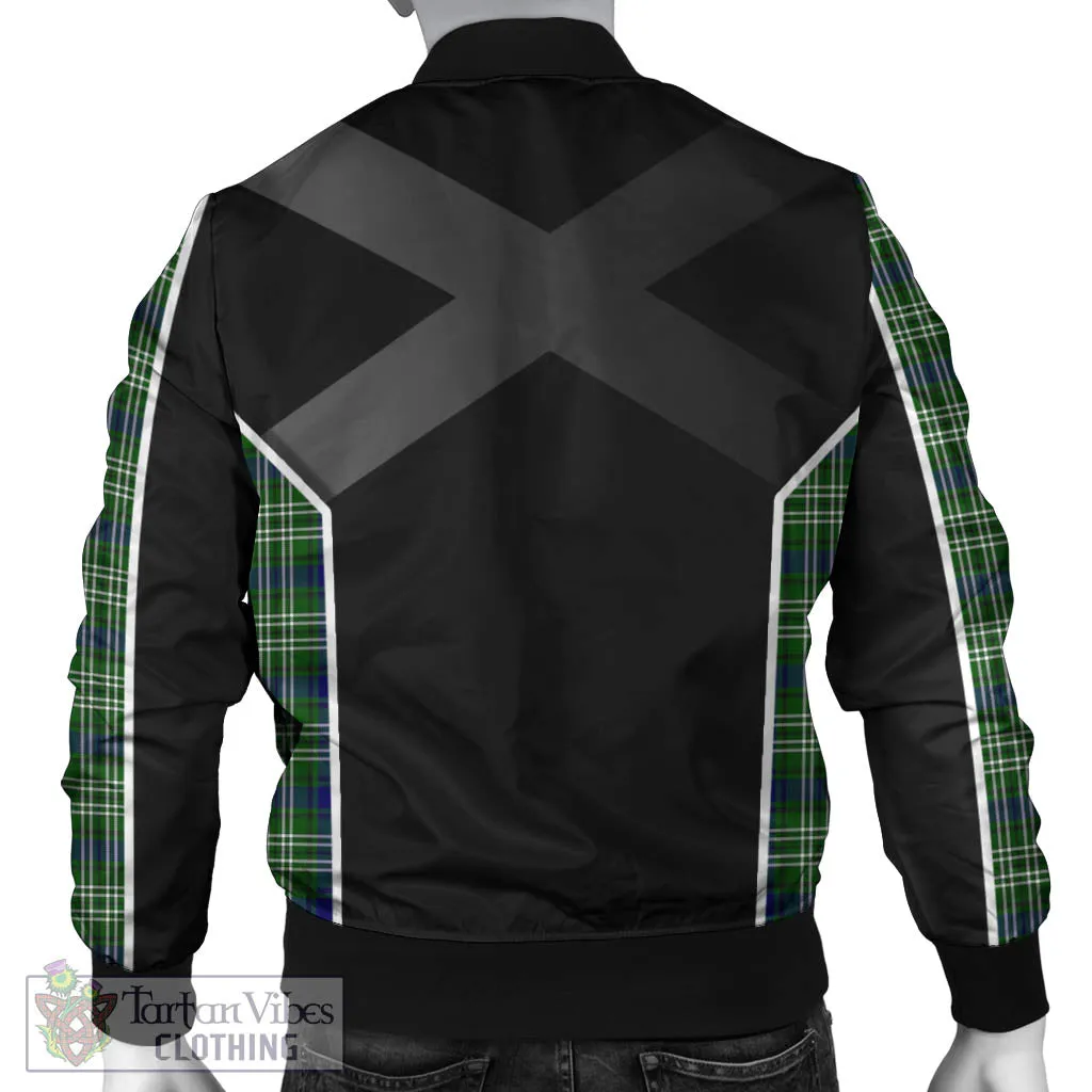 Blackadder Tartan Bomber Jacket with Family Crest and Scottish Thistle Vibes Sport Style