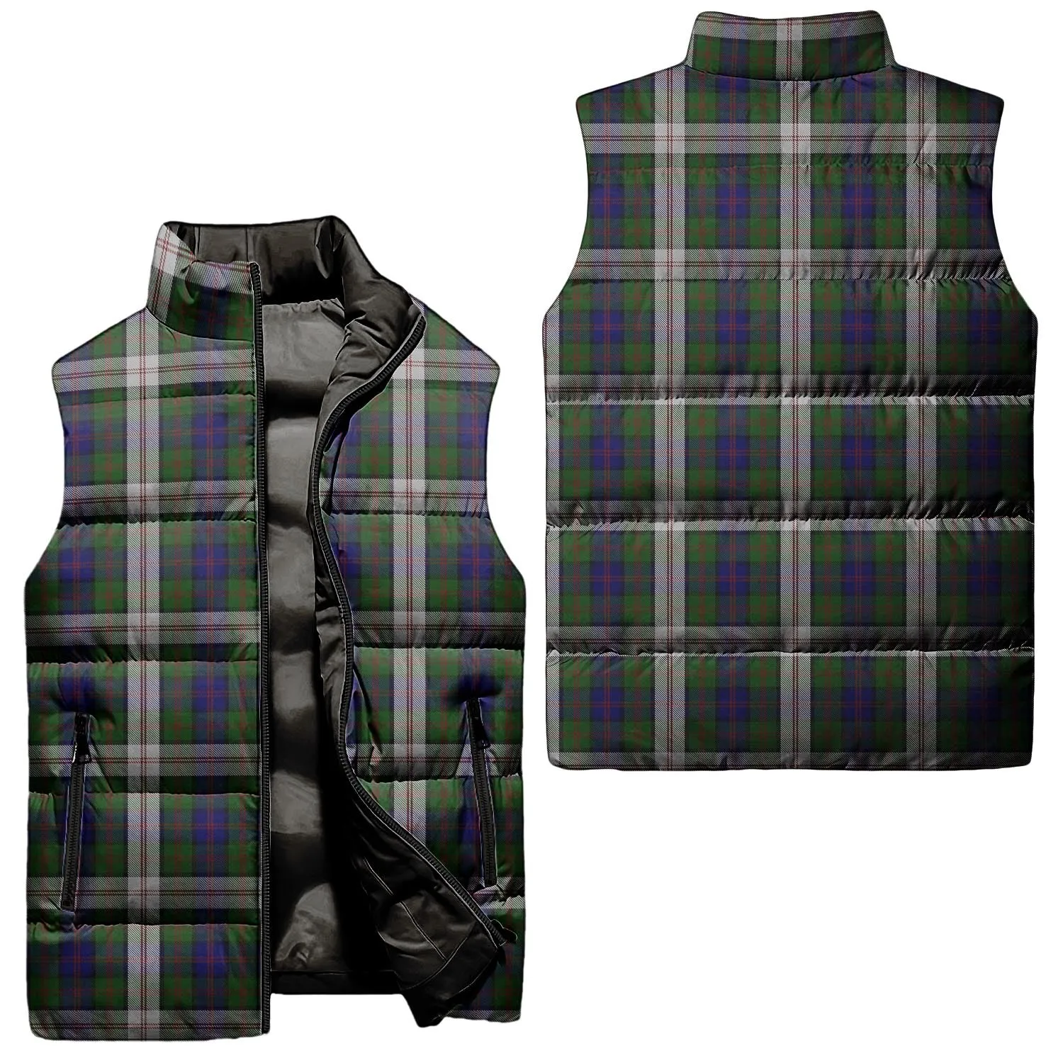 Blair Dress Tartan Sleeveless Puffer Jacket