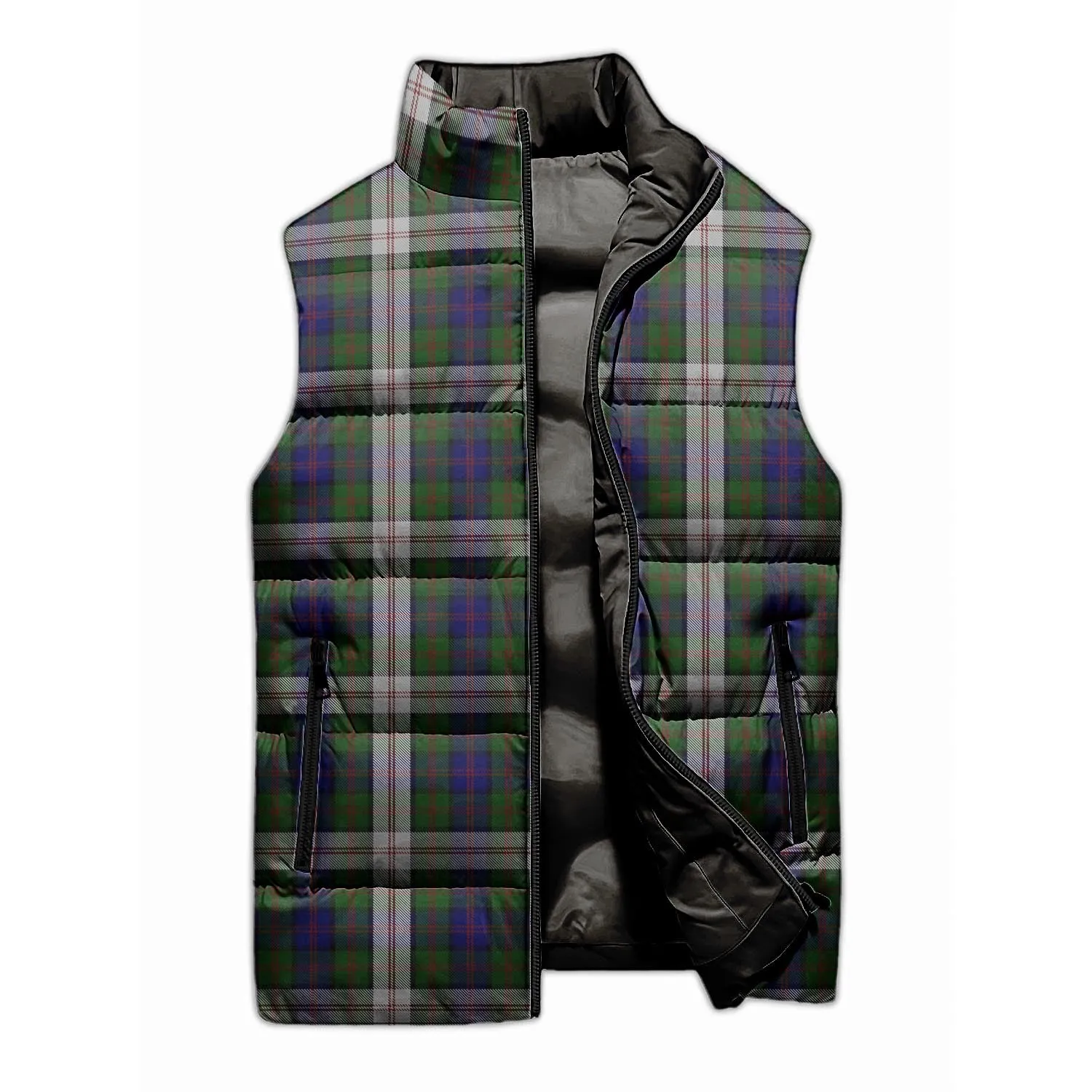 Blair Dress Tartan Sleeveless Puffer Jacket