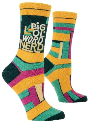 Blue Q Women's Crew Socks | Big Ol' Word Nerd