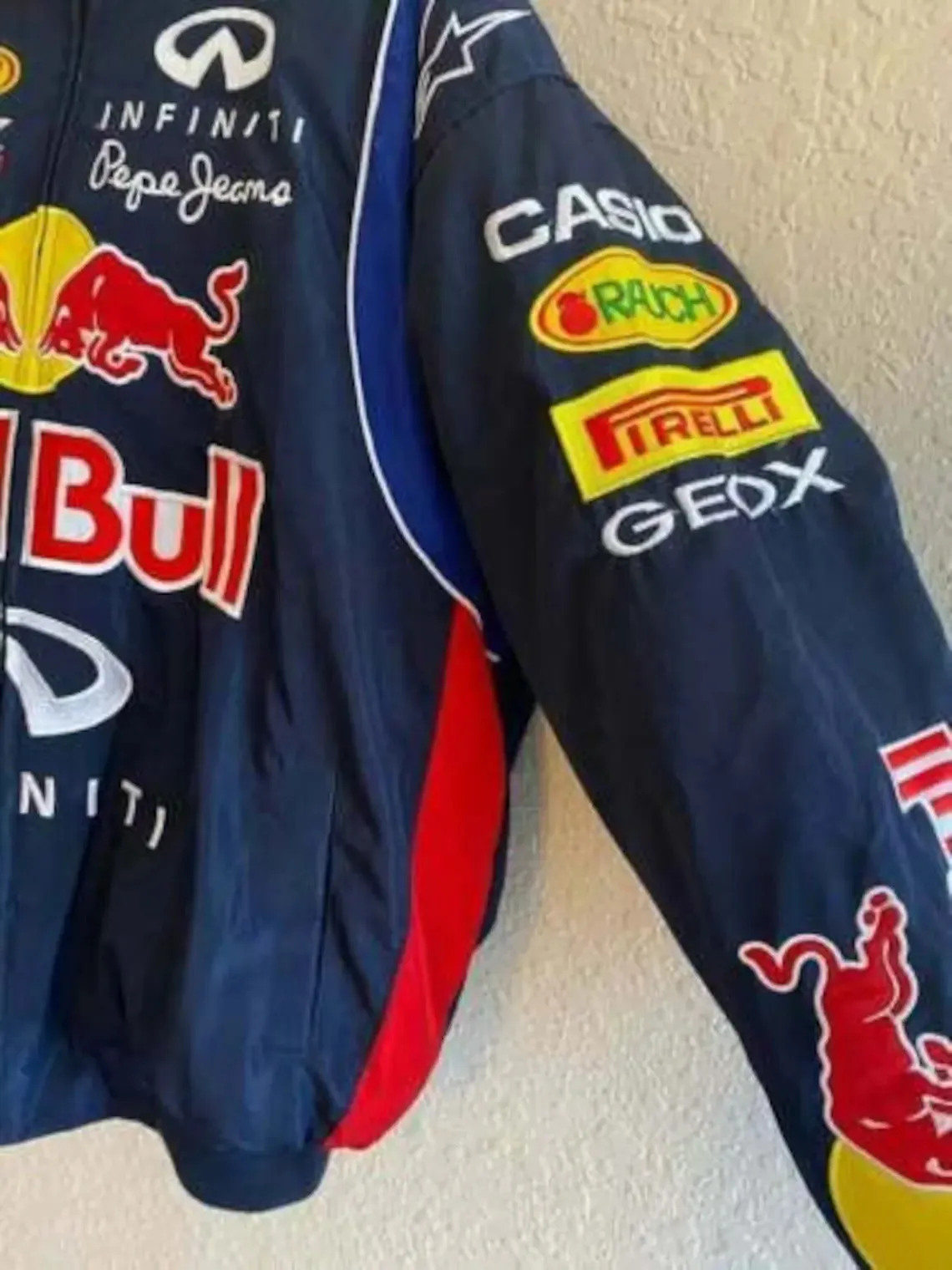 Blue Red Bull Vintage Racing Jacket