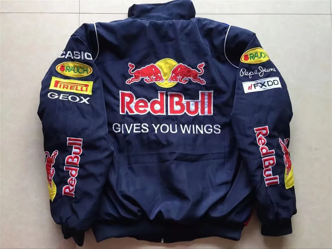 Blue Red Bull Vintage Racing Jacket