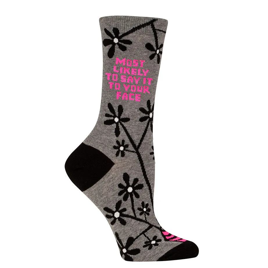 BlueQ Women's Crew Socks