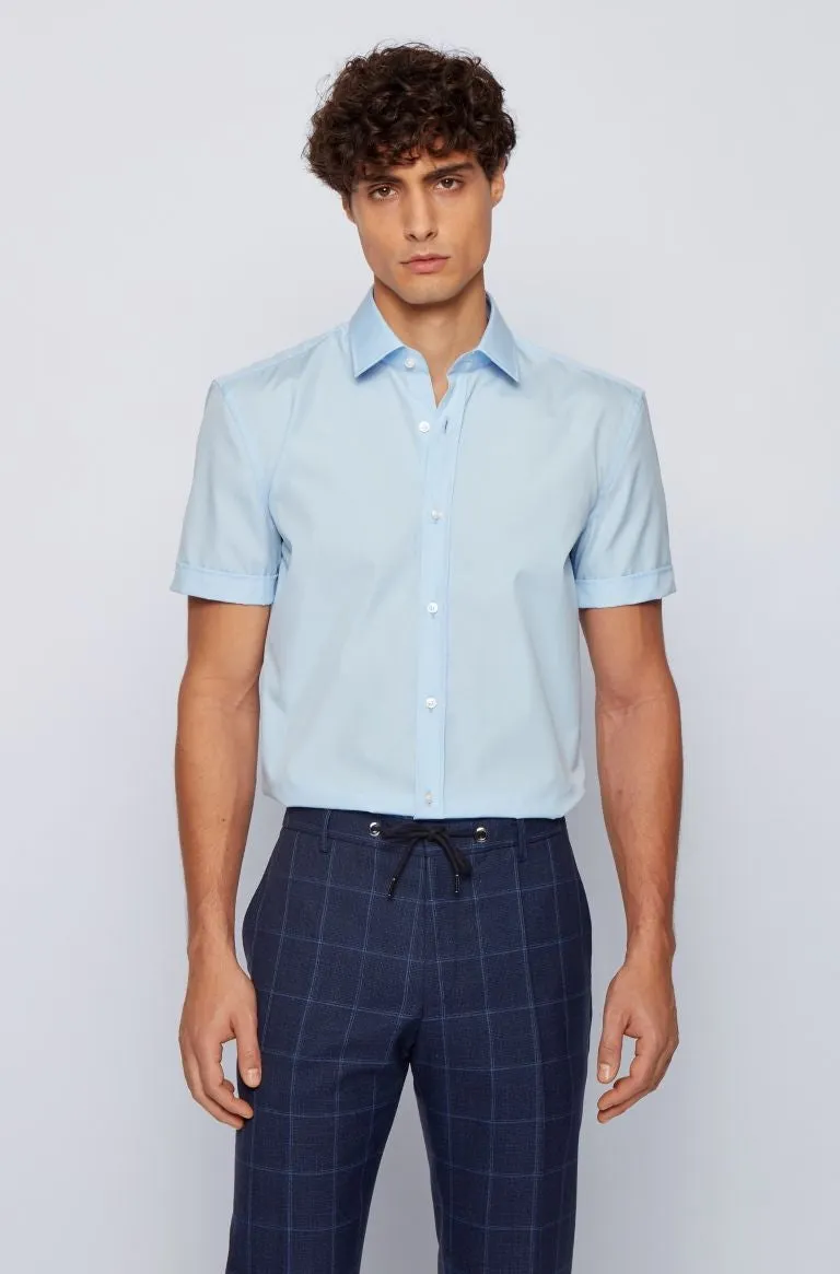 BOSS Jats Short Sleeve Shirt in Sky Blue