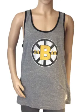 Boston Bruins Retro Brand Gray Triblend Sleeveless Tank Top T-Shirt