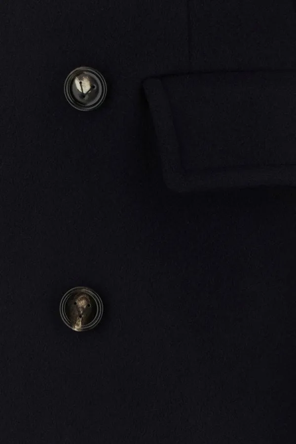 BOTTEGA VENETA | Midnight blue wool blend cape coat