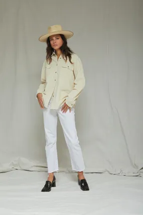 Bowery Boyfriend Corduroy Overshirt - Whitecap