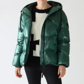 Brilliant Green Hooded Puffer Jacket