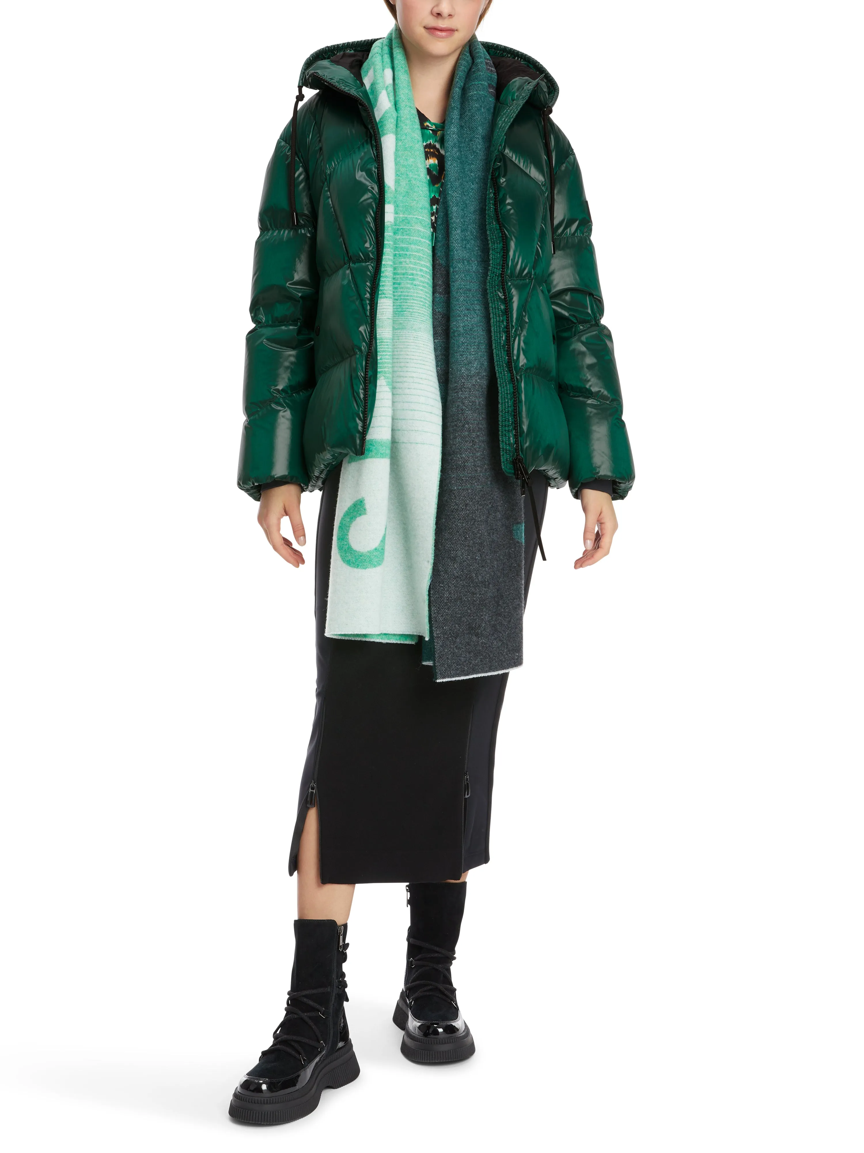 Brilliant Green Hooded Puffer Jacket