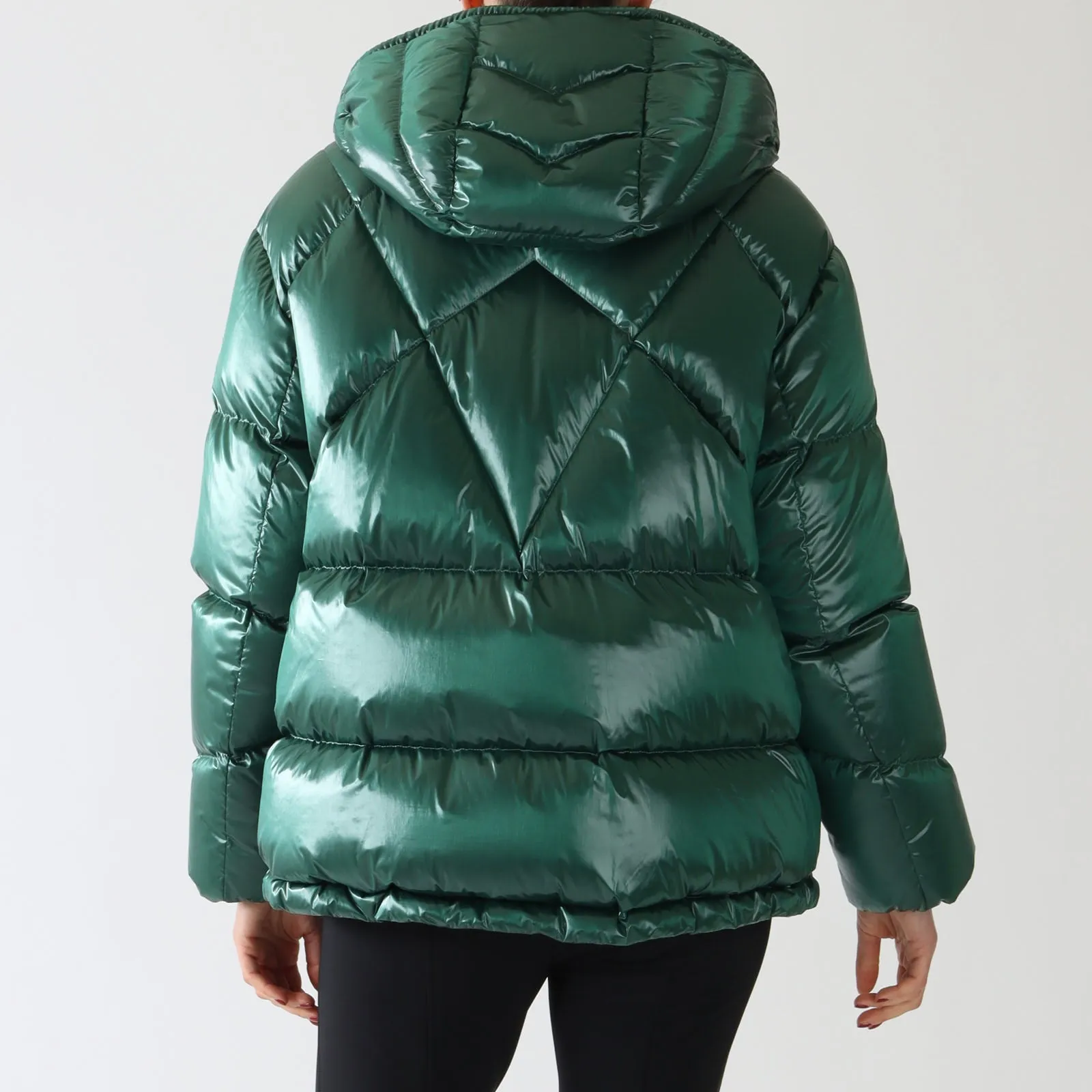 Brilliant Green Hooded Puffer Jacket