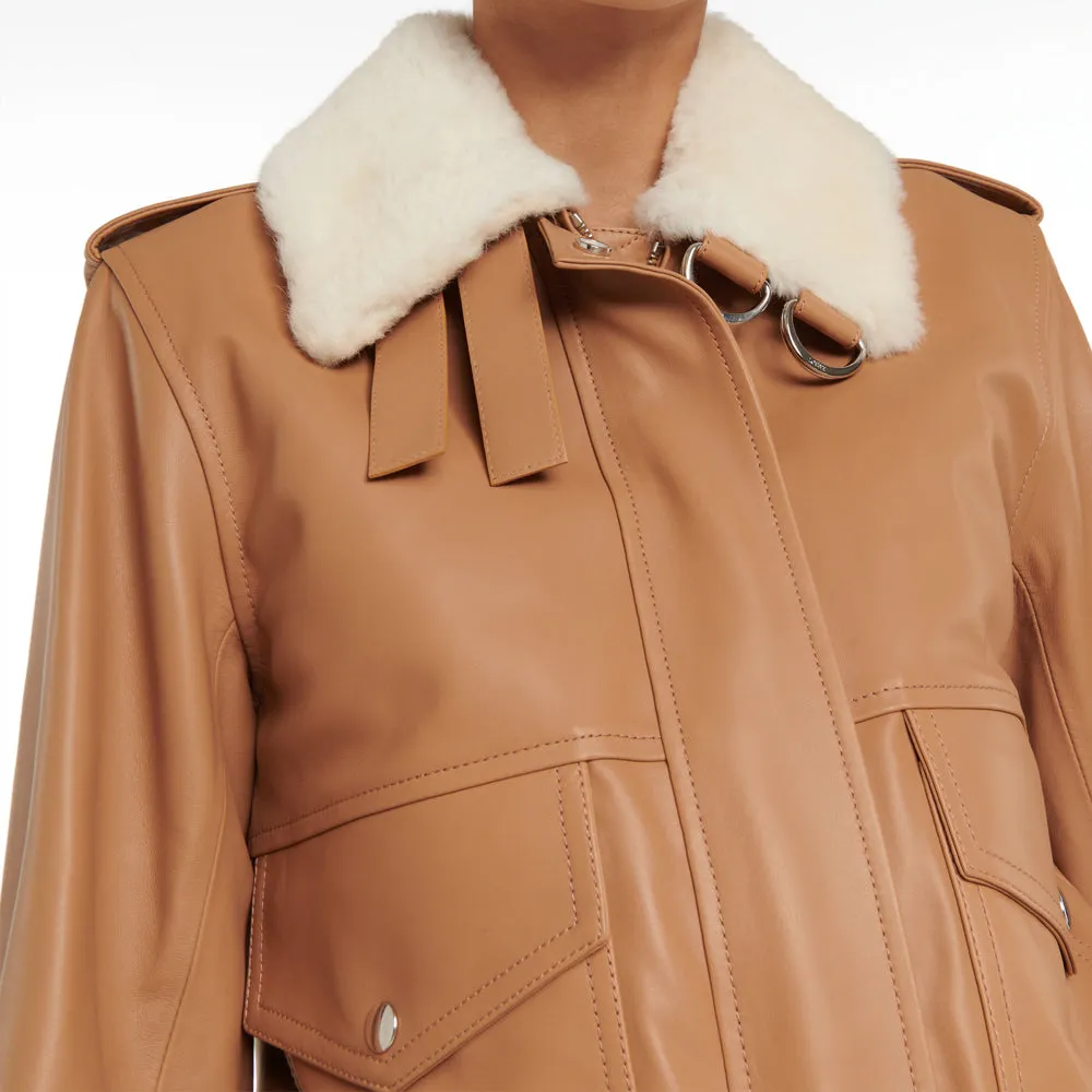 Brown Aviator Jacket for Women