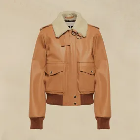 Brown Aviator Jacket for Women