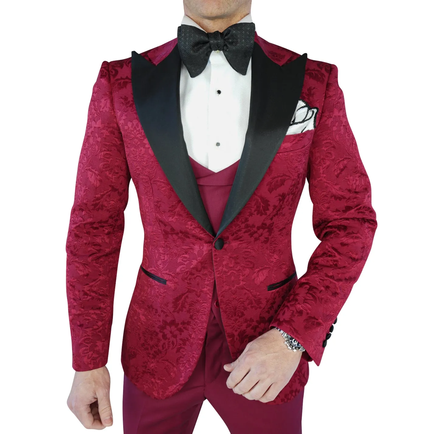 Burgundy & Black Fiore Jacket