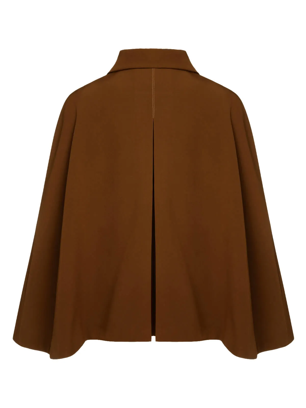 Camel Color 1940s Lapel Cape Coat