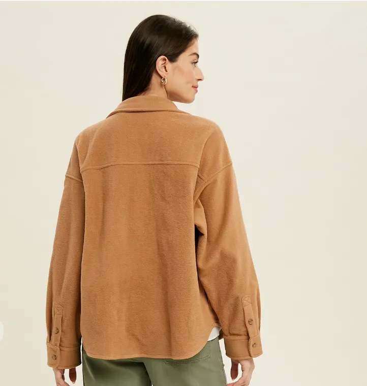 Camel Fleece Shacket